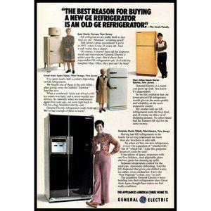 1978 General Electric Best Reason For Buying A New GE Refrigerator Vintage Print